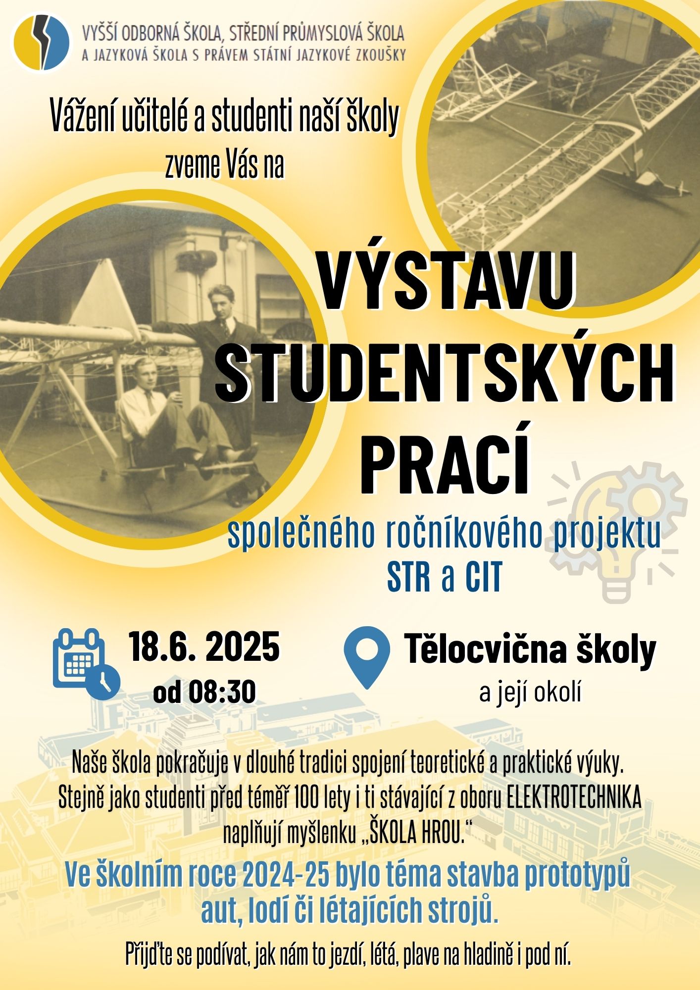 POZVÁNKA na Výstavu studentských prací společného ročníkového projektu STR a CIT